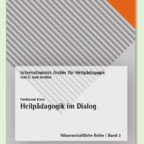 BHP Shop Publikation, Heilpädagogik im Dialog, Coverumschla, Autor Ferdinand Klein