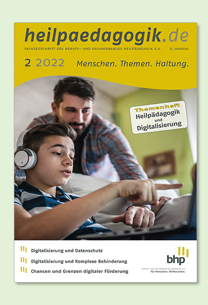 Coverbilder Fachzeitschrift „heilpaedagogik.de“, Ausgabe 02/2022
