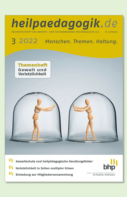 Coverbilder Fachzeitschrift „heilpaedagogik.de“, Ausgabe 03/2022
