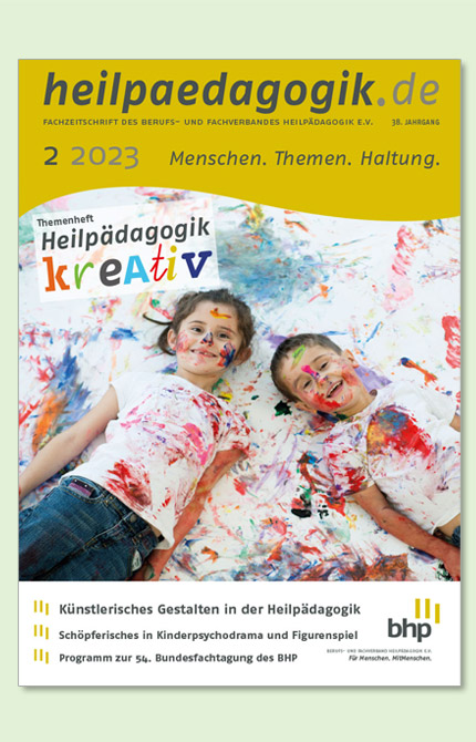 Coverbilder Fachzeitschrift „heilpaedagogik.de“, Ausgabe 02/2023